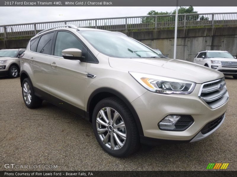 White Gold / Charcoal Black 2017 Ford Escape Titanium 4WD