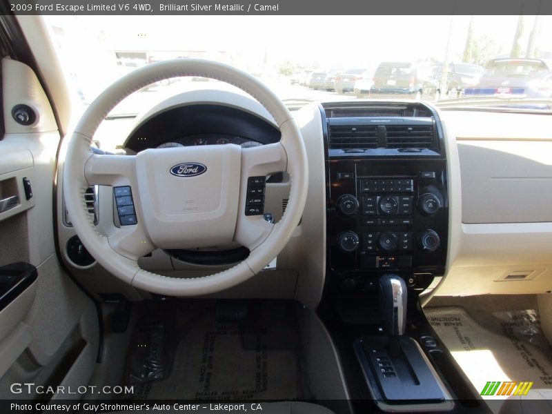 Brilliant Silver Metallic / Camel 2009 Ford Escape Limited V6 4WD