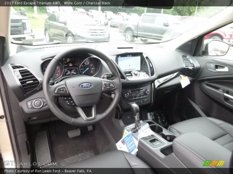 White Gold / Charcoal Black 2017 Ford Escape Titanium 4WD