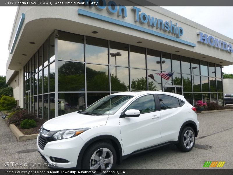 White Orchid Pearl / Gray 2017 Honda HR-V EX AWD