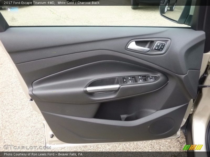 White Gold / Charcoal Black 2017 Ford Escape Titanium 4WD