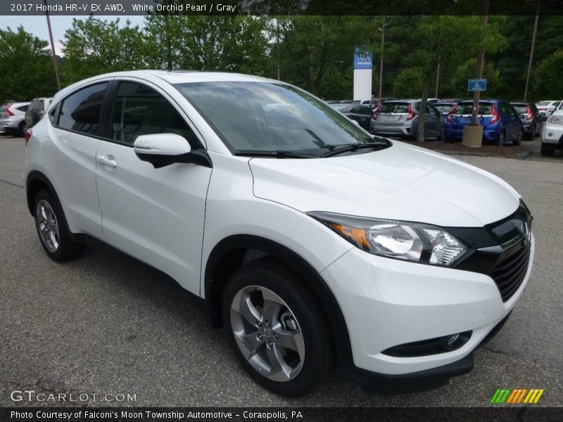 White Orchid Pearl / Gray 2017 Honda HR-V EX AWD