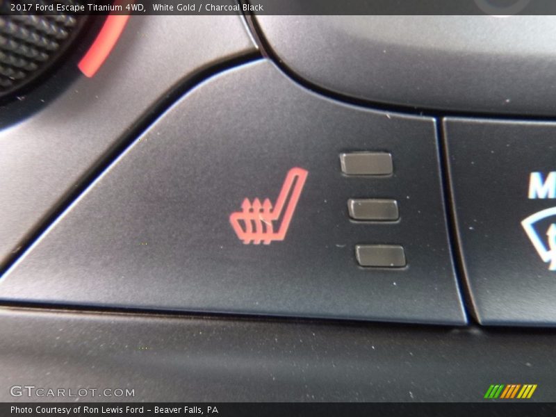White Gold / Charcoal Black 2017 Ford Escape Titanium 4WD