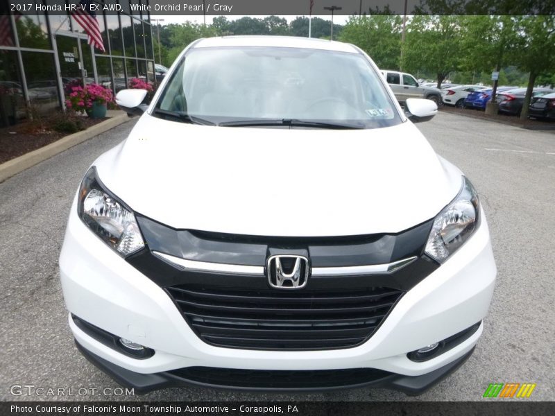 White Orchid Pearl / Gray 2017 Honda HR-V EX AWD