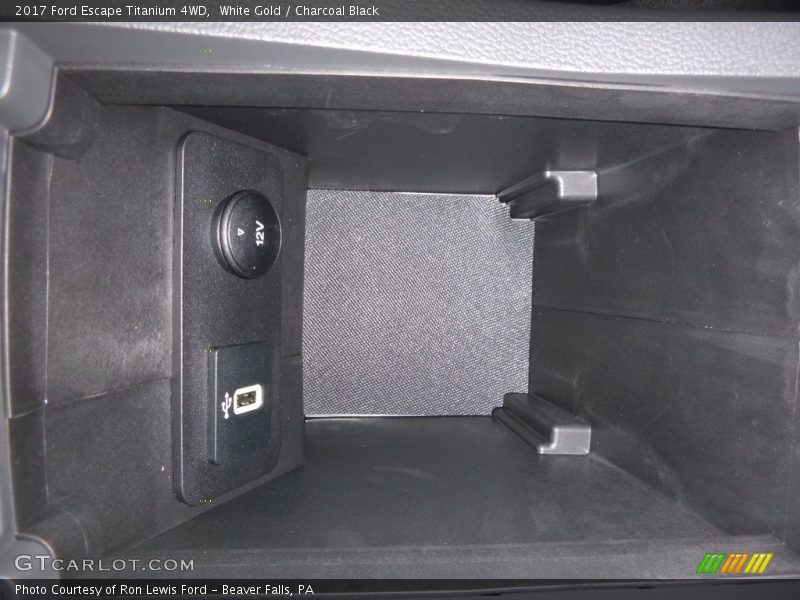 White Gold / Charcoal Black 2017 Ford Escape Titanium 4WD