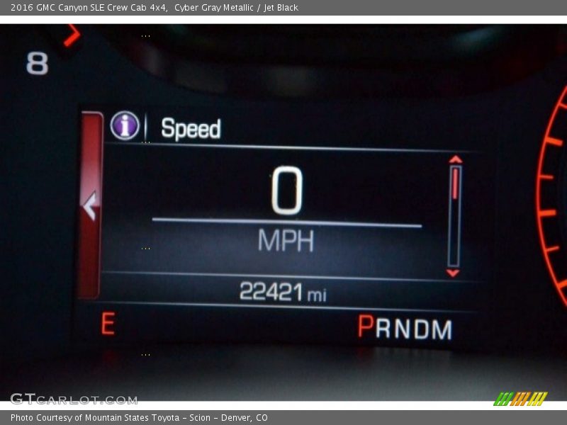 Cyber Gray Metallic / Jet Black 2016 GMC Canyon SLE Crew Cab 4x4