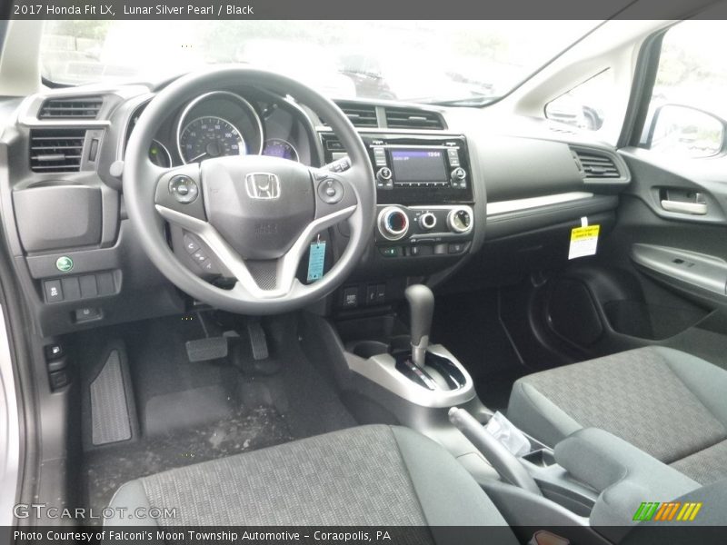 Lunar Silver Pearl / Black 2017 Honda Fit LX