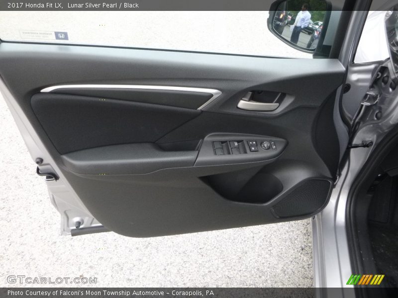 Lunar Silver Pearl / Black 2017 Honda Fit LX