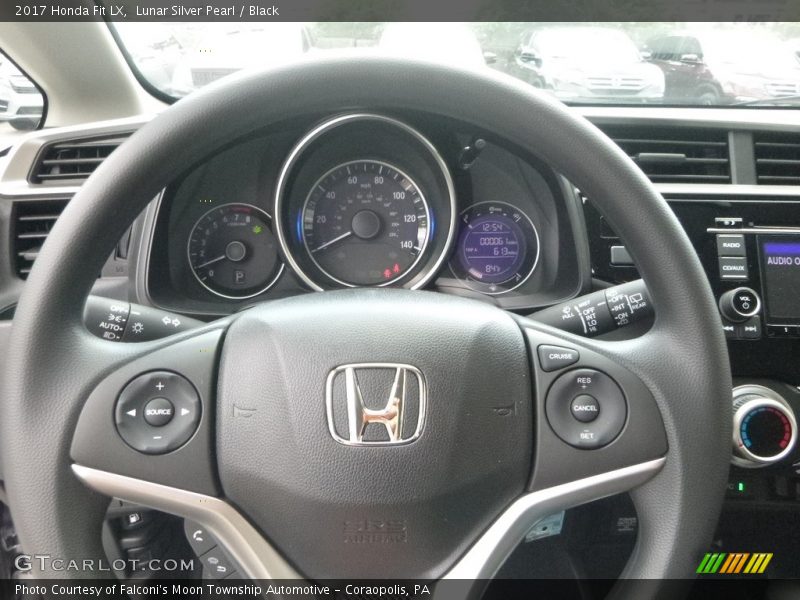 Lunar Silver Pearl / Black 2017 Honda Fit LX