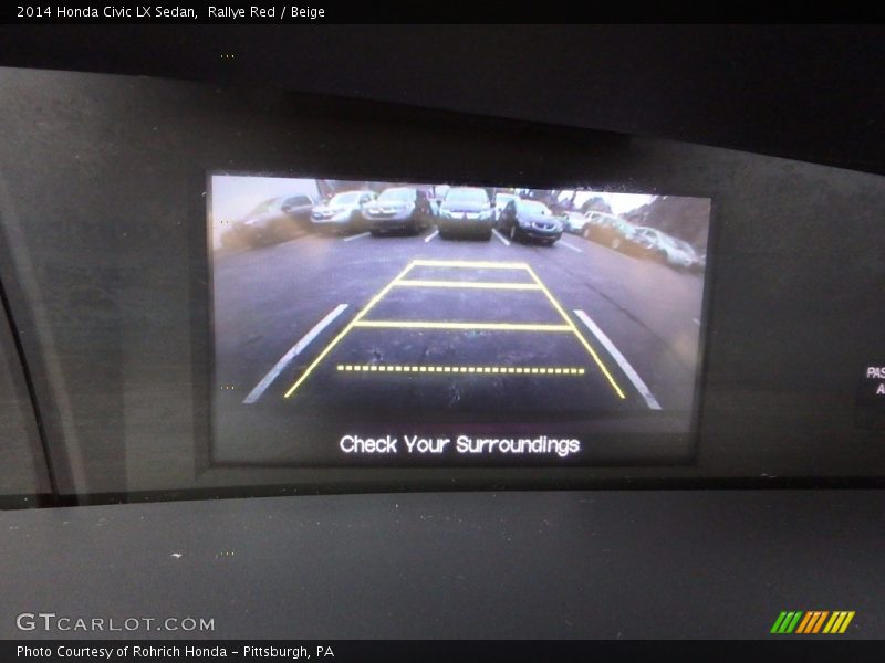 Rallye Red / Beige 2014 Honda Civic LX Sedan