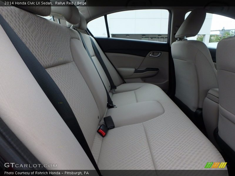 Rallye Red / Beige 2014 Honda Civic LX Sedan