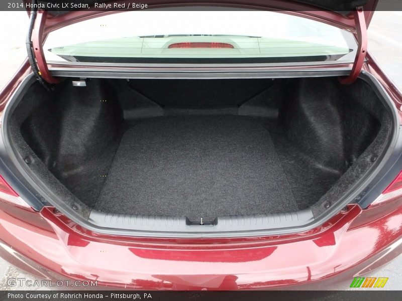 Rallye Red / Beige 2014 Honda Civic LX Sedan