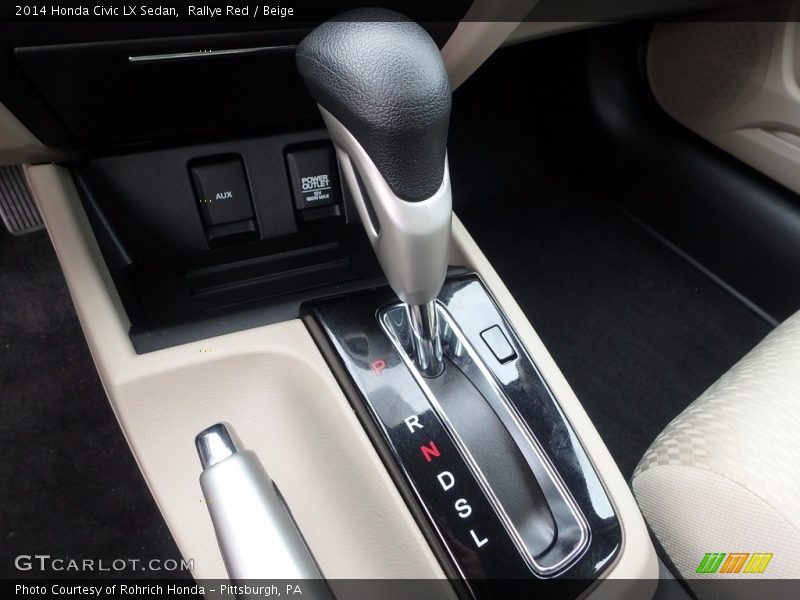 Rallye Red / Beige 2014 Honda Civic LX Sedan