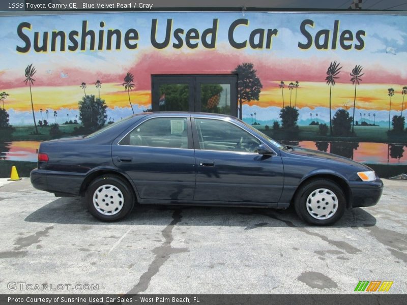 Blue Velvet Pearl / Gray 1999 Toyota Camry CE