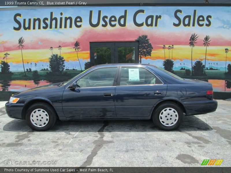 Blue Velvet Pearl / Gray 1999 Toyota Camry CE