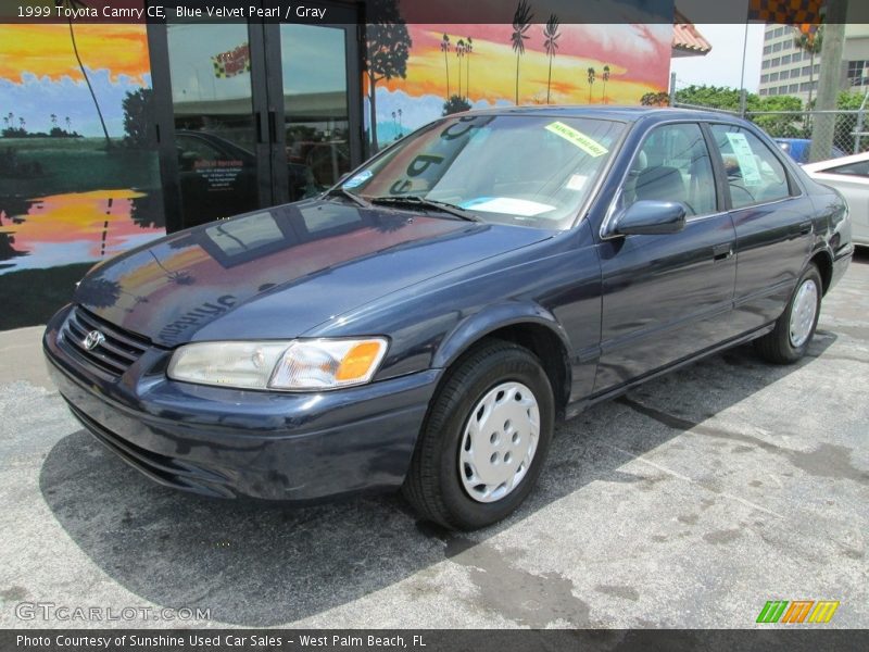 Blue Velvet Pearl / Gray 1999 Toyota Camry CE