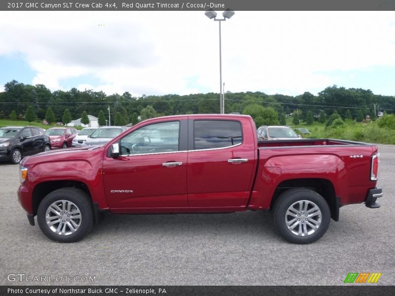 Red Quartz Tintcoat / Cocoa/­Dune 2017 GMC Canyon SLT Crew Cab 4x4