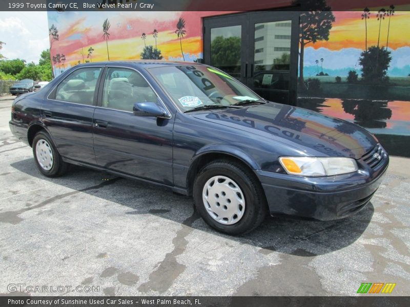 Blue Velvet Pearl / Gray 1999 Toyota Camry CE