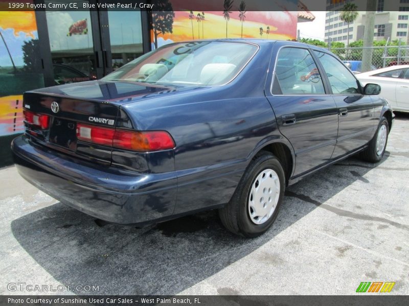 Blue Velvet Pearl / Gray 1999 Toyota Camry CE