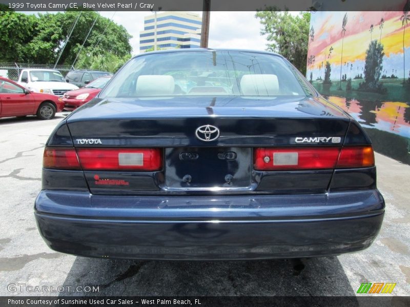 Blue Velvet Pearl / Gray 1999 Toyota Camry CE