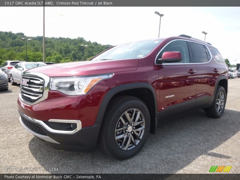 Crimson Red Tintcoat / Jet Black 2017 GMC Acadia SLT AWD