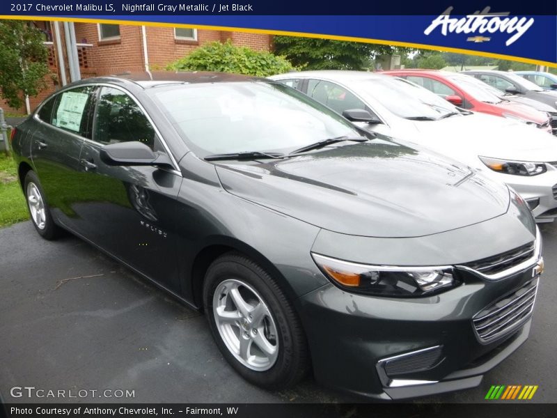 Nightfall Gray Metallic / Jet Black 2017 Chevrolet Malibu LS
