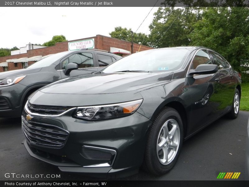 Nightfall Gray Metallic / Jet Black 2017 Chevrolet Malibu LS