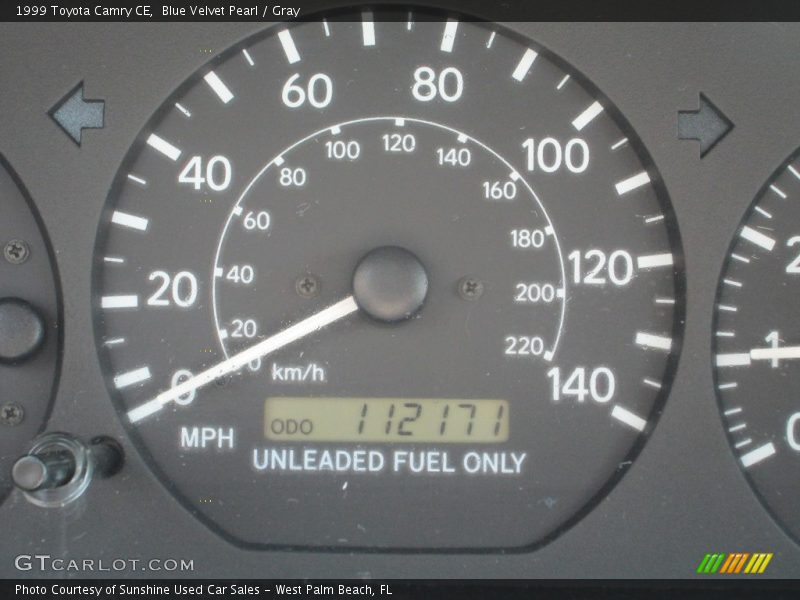Blue Velvet Pearl / Gray 1999 Toyota Camry CE
