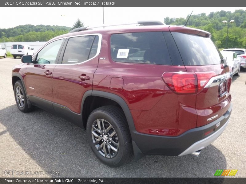 Crimson Red Tintcoat / Jet Black 2017 GMC Acadia SLT AWD