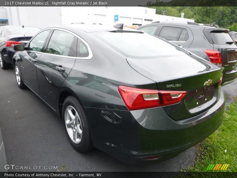 Nightfall Gray Metallic / Jet Black 2017 Chevrolet Malibu LS