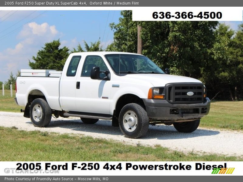 Oxford White / Medium Flint 2005 Ford F250 Super Duty XL SuperCab 4x4