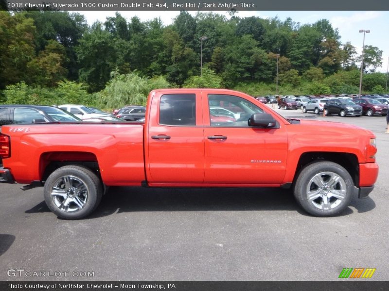 Red Hot / Dark Ash/Jet Black 2018 Chevrolet Silverado 1500 Custom Double Cab 4x4