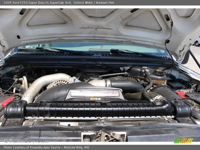 Oxford White / Medium Flint 2005 Ford F250 Super Duty XL SuperCab 4x4