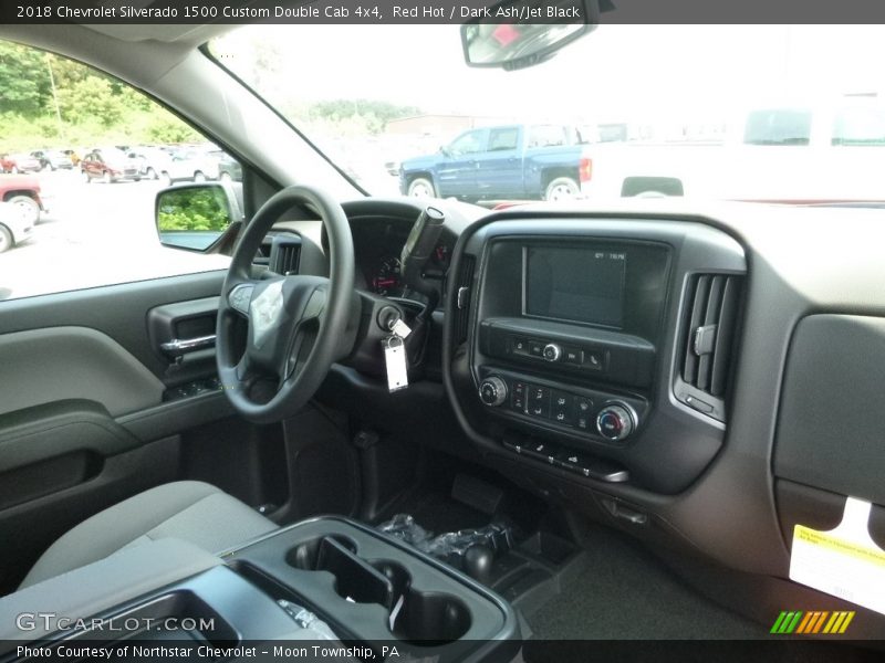 Red Hot / Dark Ash/Jet Black 2018 Chevrolet Silverado 1500 Custom Double Cab 4x4