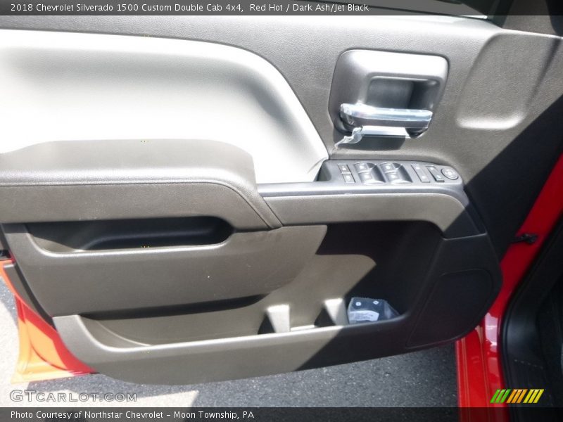 Red Hot / Dark Ash/Jet Black 2018 Chevrolet Silverado 1500 Custom Double Cab 4x4