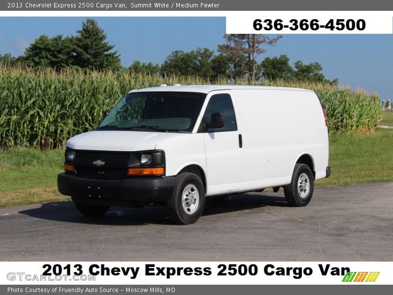 Summit White / Medium Pewter 2013 Chevrolet Express 2500 Cargo Van