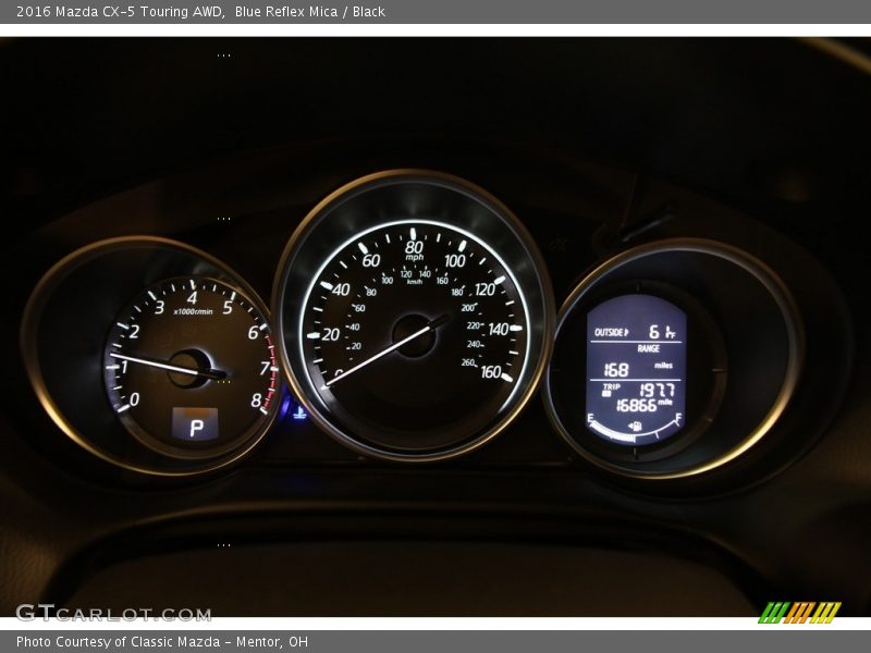 Blue Reflex Mica / Black 2016 Mazda CX-5 Touring AWD