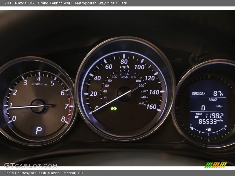 Metropolitan Gray Mica / Black 2013 Mazda CX-5 Grand Touring AWD