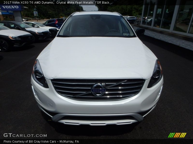 Crystal White Pearl Metallic / Off Black 2017 Volvo XC60 T6 AWD Dynamic