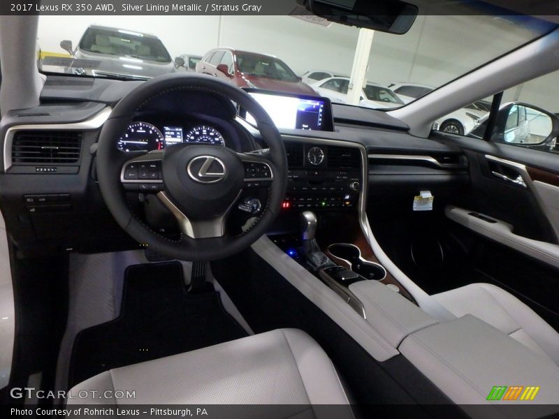 Silver Lining Metallic / Stratus Gray 2017 Lexus RX 350 AWD
