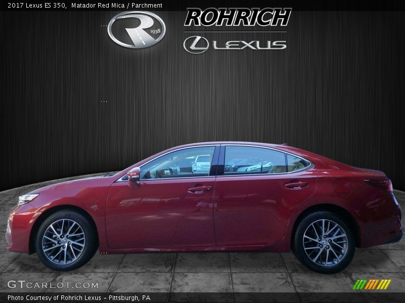 Matador Red Mica / Parchment 2017 Lexus ES 350