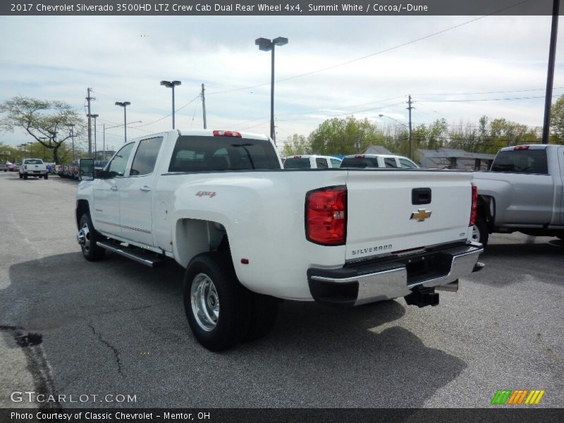 Summit White / Cocoa/­Dune 2017 Chevrolet Silverado 3500HD LTZ Crew Cab Dual Rear Wheel 4x4