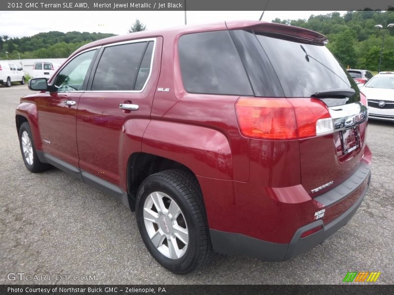 Merlot Jewel Metallic / Jet Black 2012 GMC Terrain SLE AWD