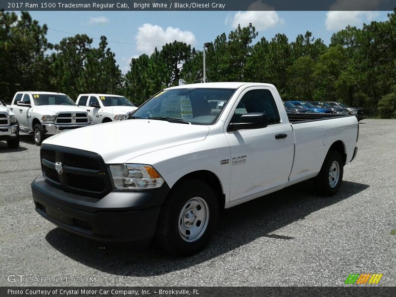 Bright White / Black/Diesel Gray 2017 Ram 1500 Tradesman Regular Cab