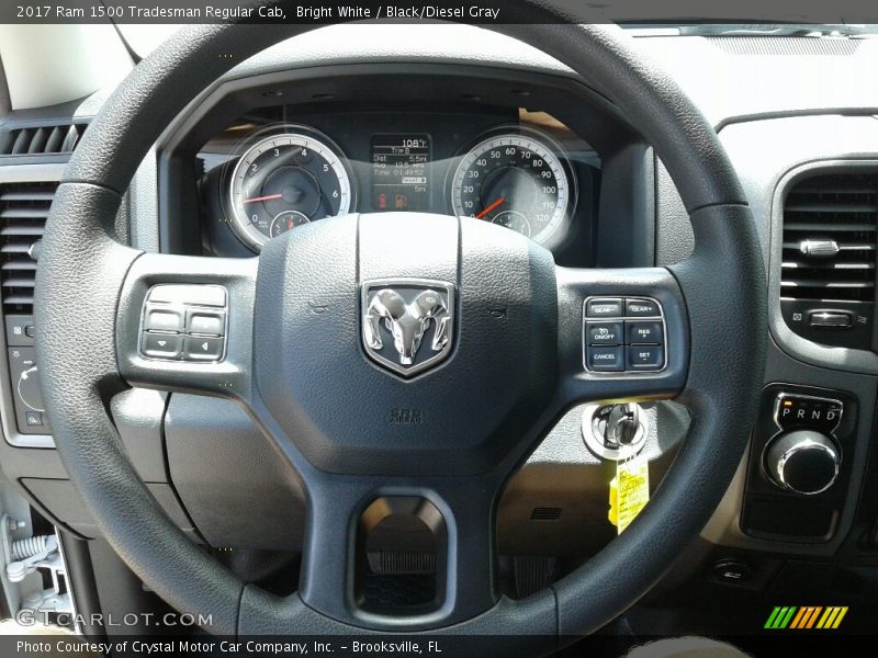 Bright White / Black/Diesel Gray 2017 Ram 1500 Tradesman Regular Cab