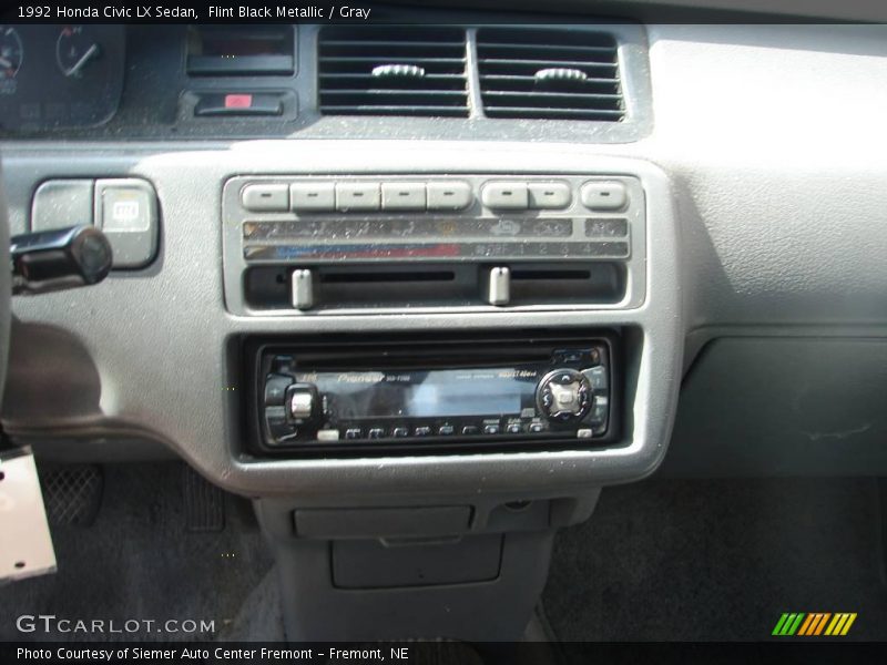 Flint Black Metallic / Gray 1992 Honda Civic LX Sedan