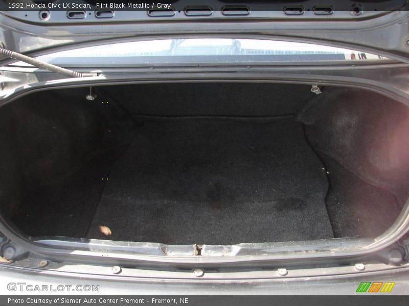 Flint Black Metallic / Gray 1992 Honda Civic LX Sedan