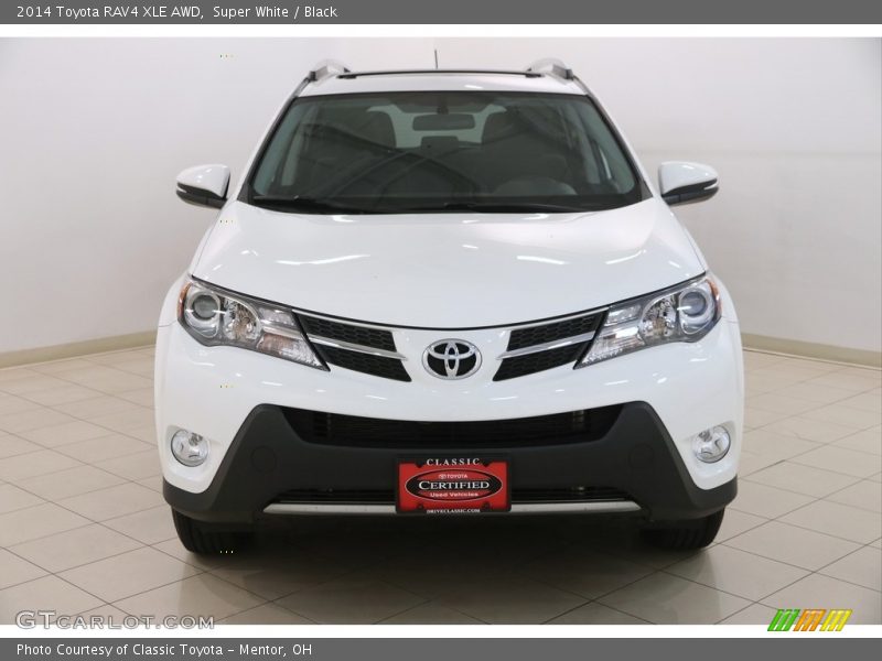 Super White / Black 2014 Toyota RAV4 XLE AWD