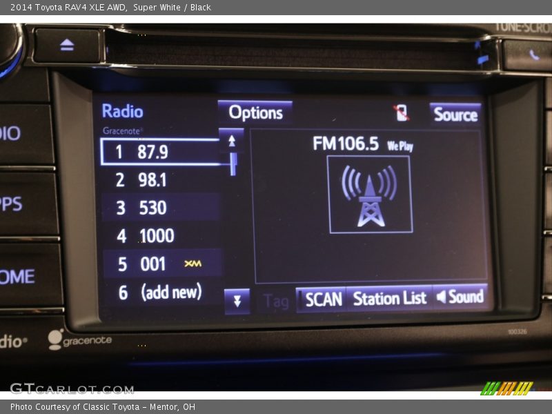 Super White / Black 2014 Toyota RAV4 XLE AWD