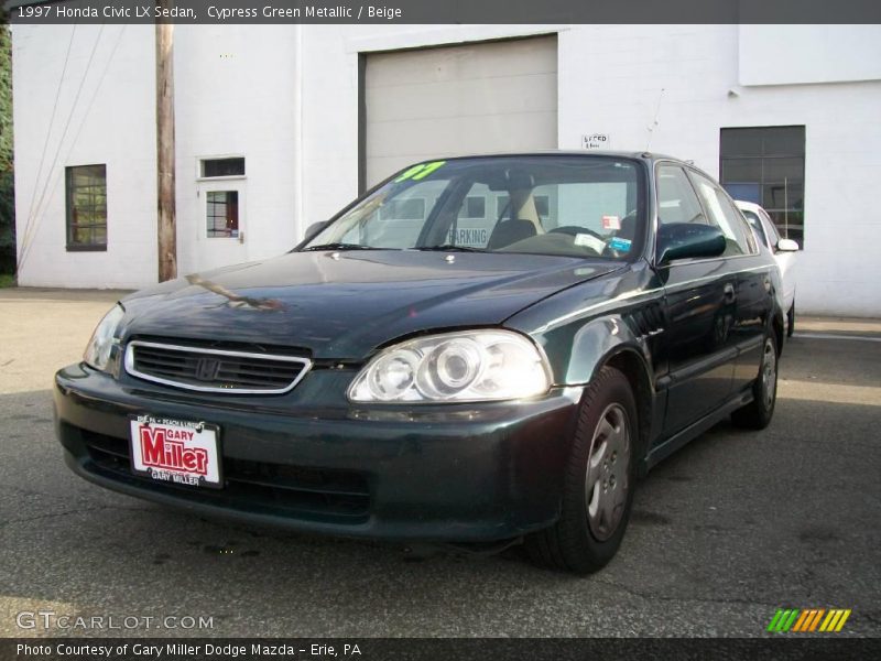 Cypress Green Metallic / Beige 1997 Honda Civic LX Sedan